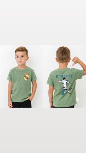 Футболка KOZ timesin Real Madrid, RONALDO хаки