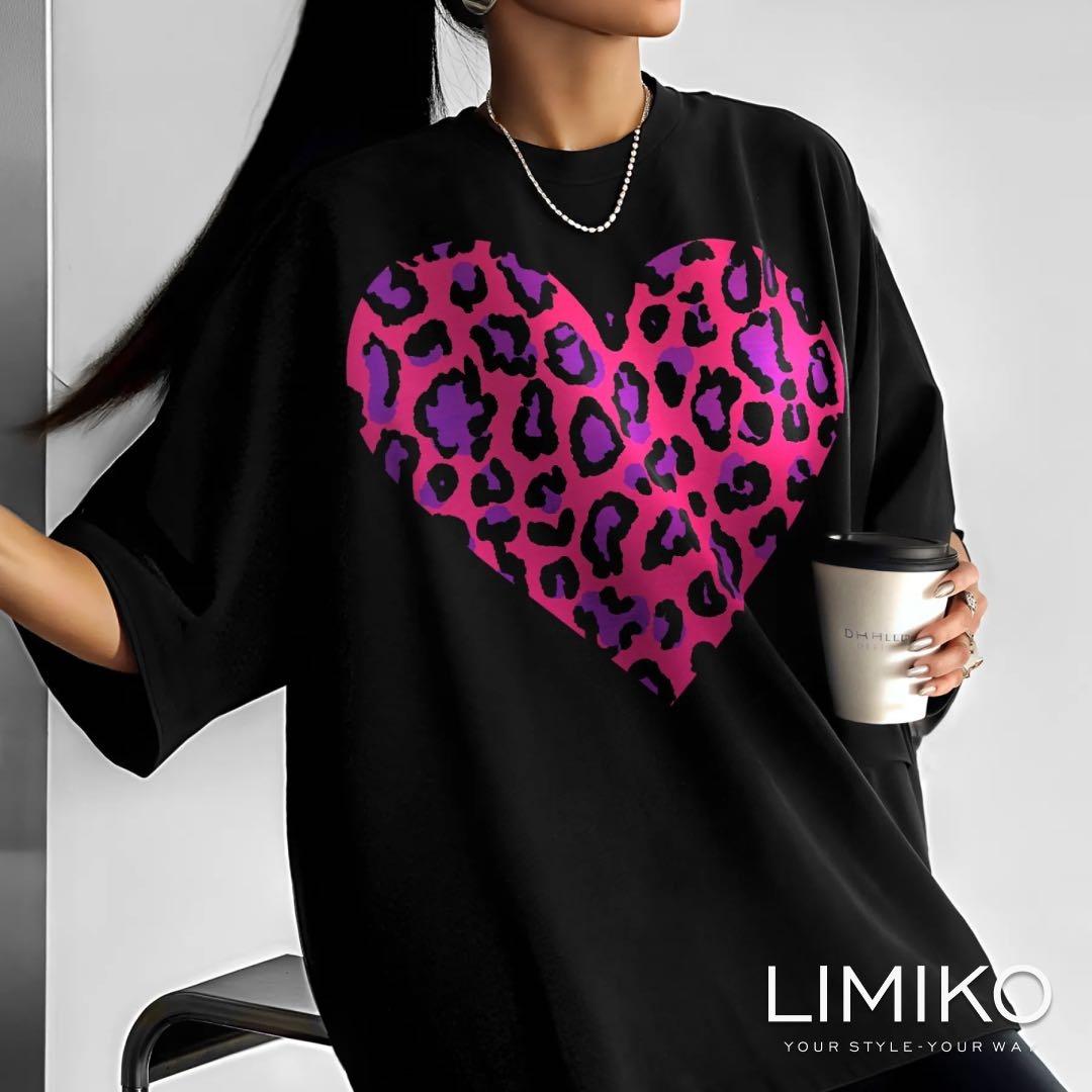 Футболка LIMIKO черный, розовый