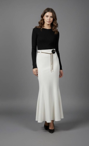 Юбка годе WOMAN FASHION белый