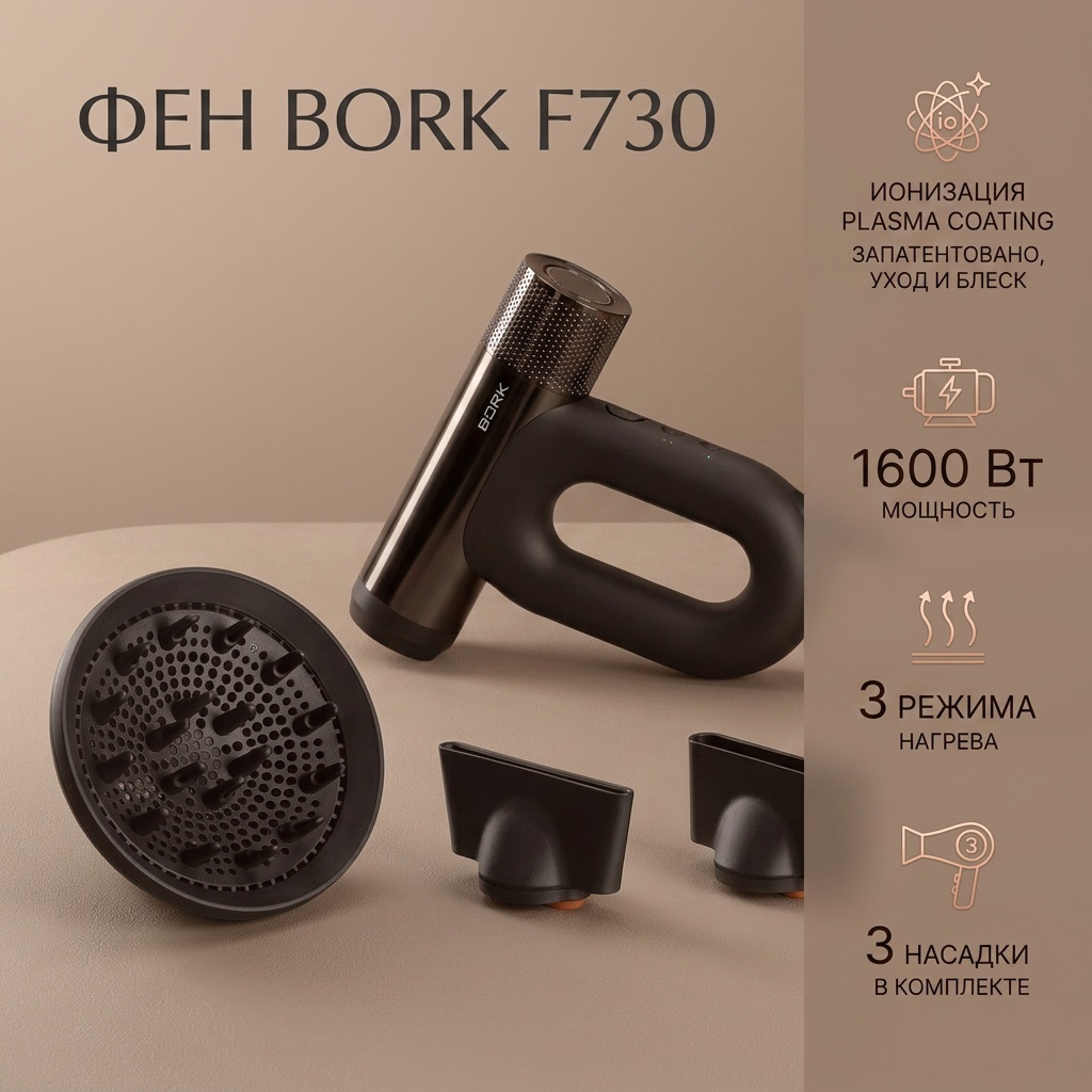 BORK F730 фен черный