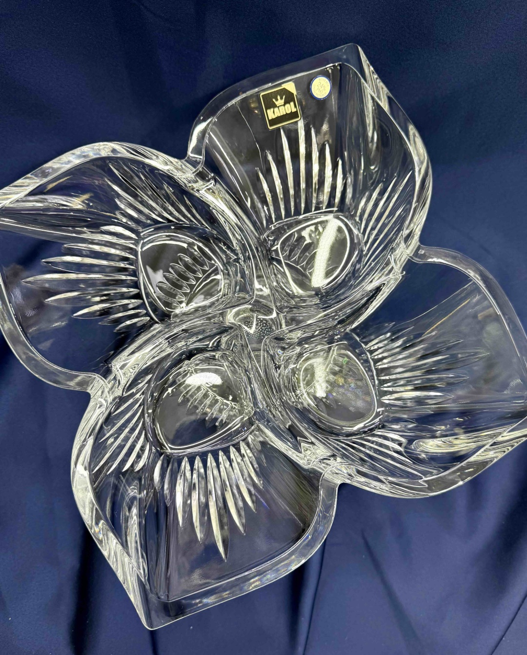 Bohemia Karol Crystal менажница Skyline Crystal 98001/355 Lotus Skyline квадратная 1 шт