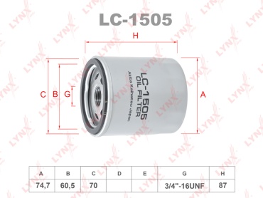 LYNXauto масляный фильтр LC-1505