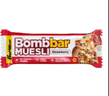 BombBar батончик Muesli Клубника 1 шт