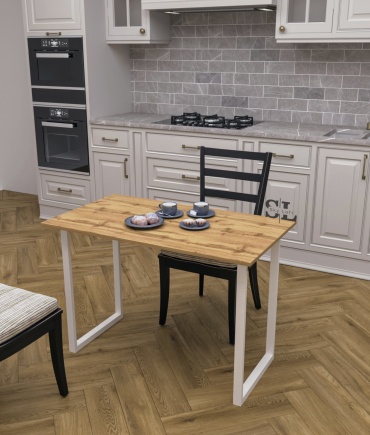 Обеденный стол Sky Loft Alba, 110х60x75 см, ЛДСП, светло-коричневый