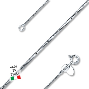 ASAL SILVER 8105501 длина 50 см, вес 3.3 г серебро, плетение снейк