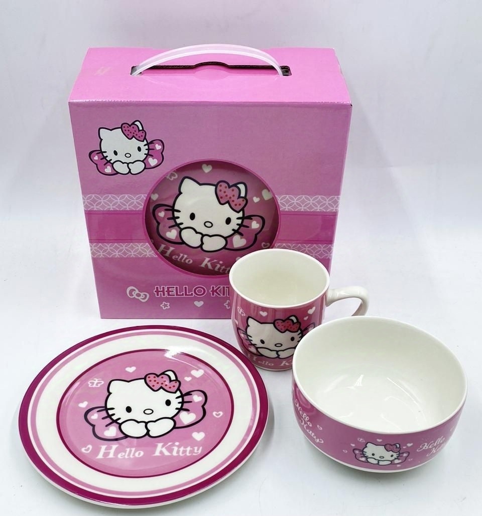 Сервиз на 1 персону Hello Kitty, предметов: 3, детский, керамика
