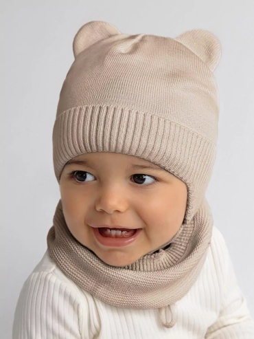 Шапка Amarobaby AB-OD21-PLB16/03-42 бежевый 42