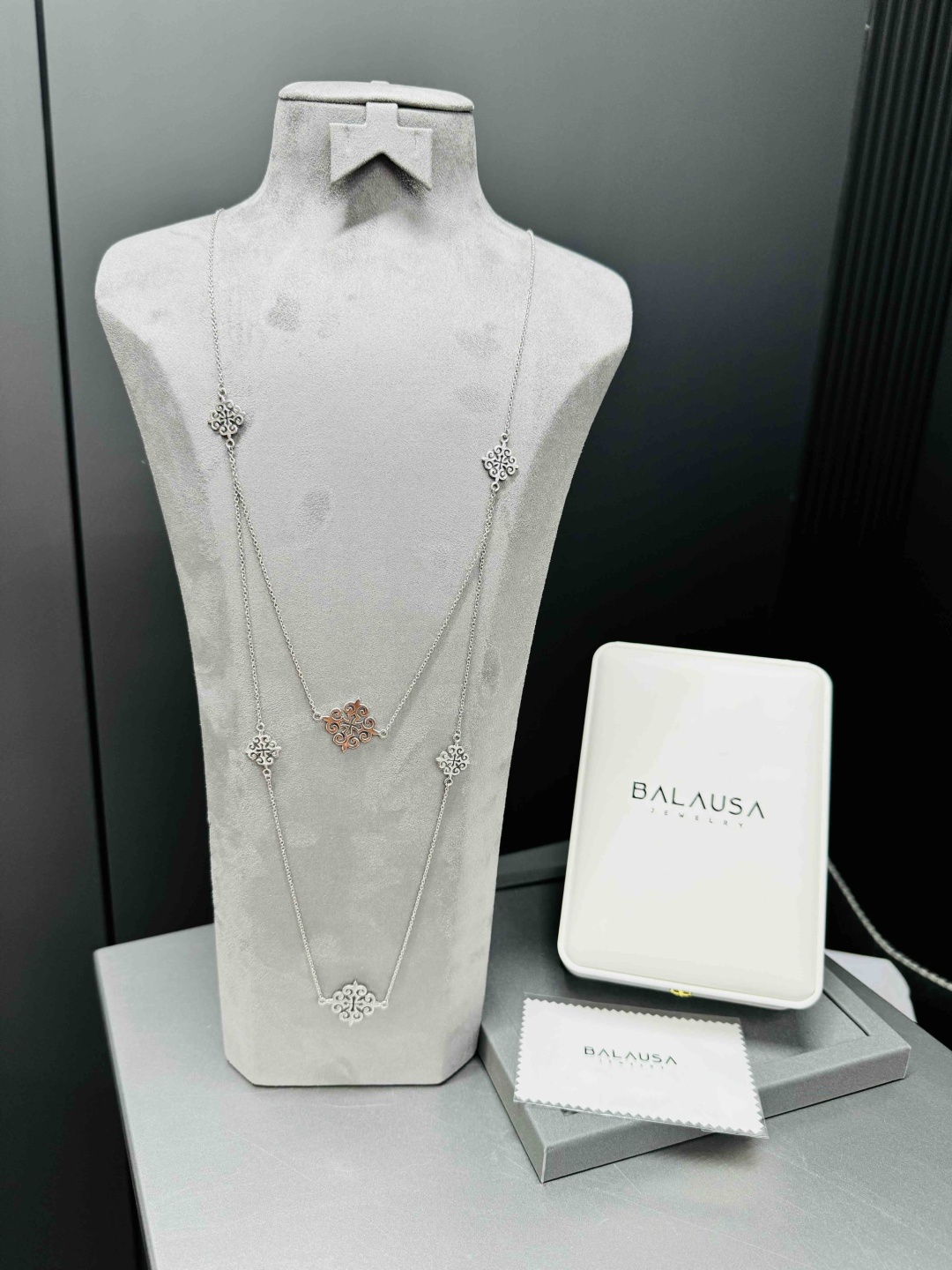 Сотуар Balausa Jewelry SR018-2 длина 90 см вес 11.8 г серебро, без вставок