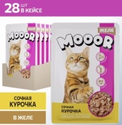 MOOOR кусочки в желе курица 75 г 28 шт