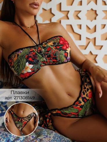 Купальник раздельный красный