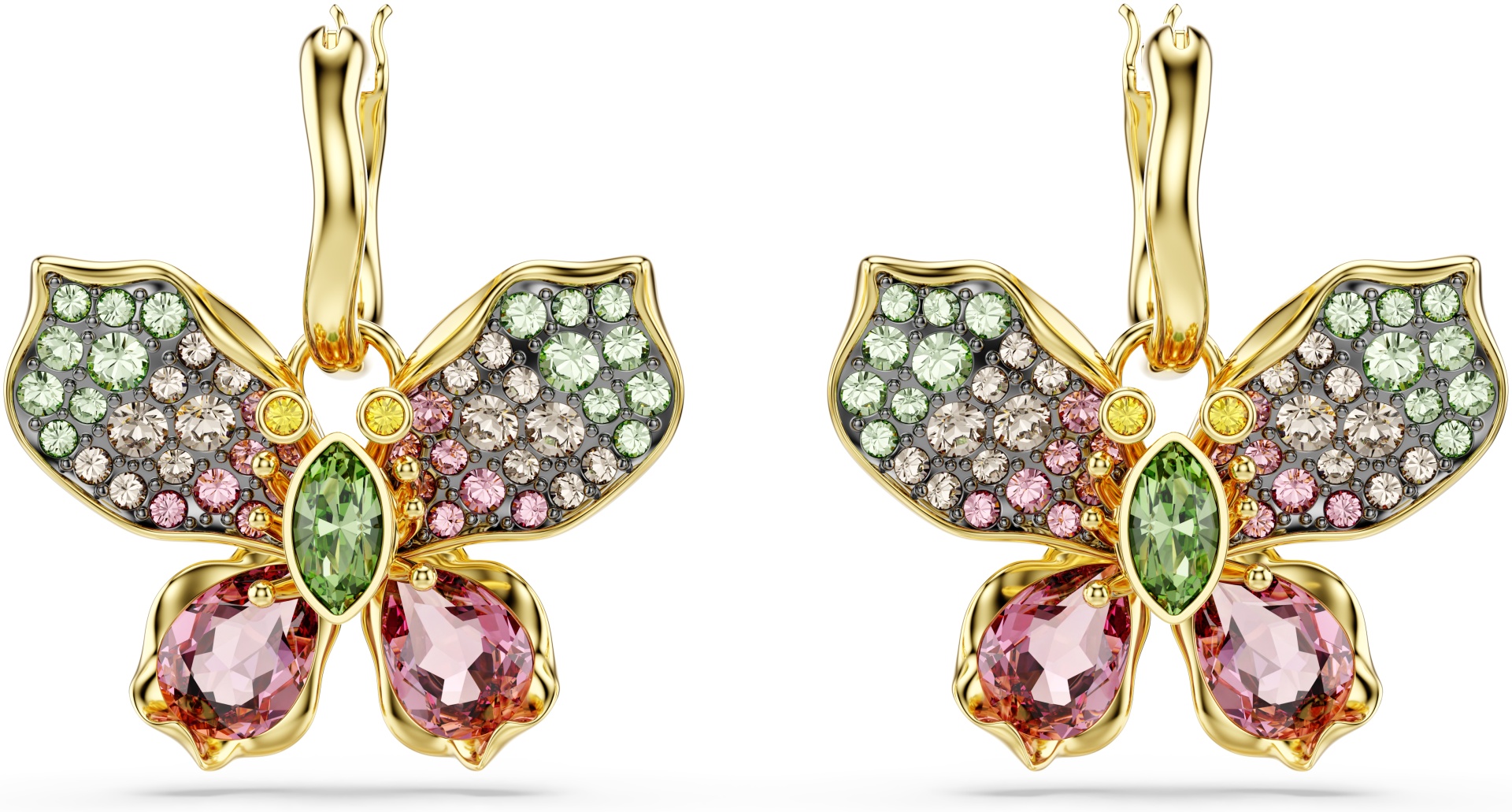 Серьги Swarovski ювелирный сплав, кристаллы Swarovski