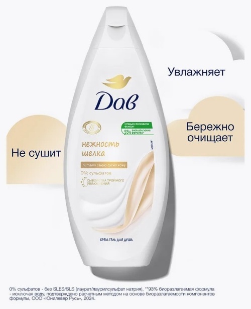 Dove Нежность шелка крем-гель 250 мл