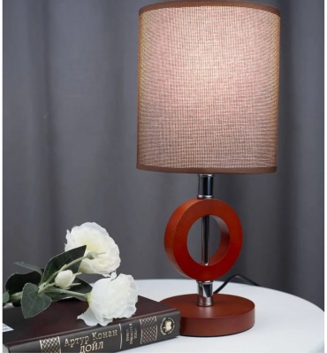 Настольная лампа Home Light Circle E27, 60 Вт, дерево