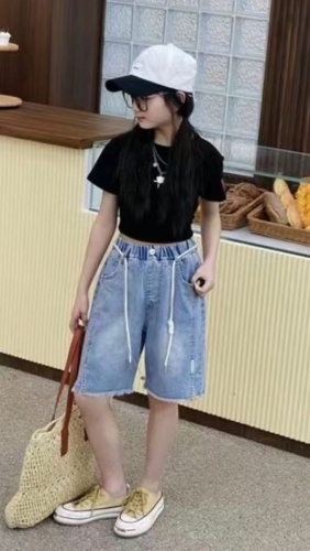 Джинсовые шорты YZTX голубой