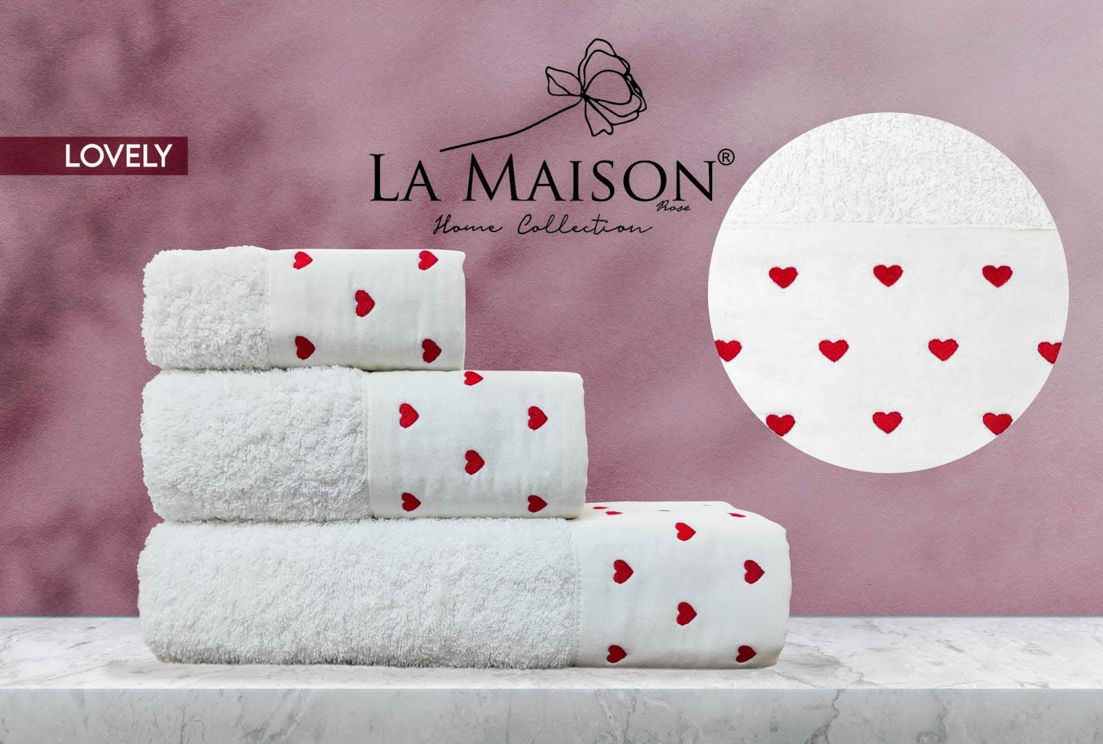 Набор полотенец La Maison 70x140 см, хлопок, 3 шт,