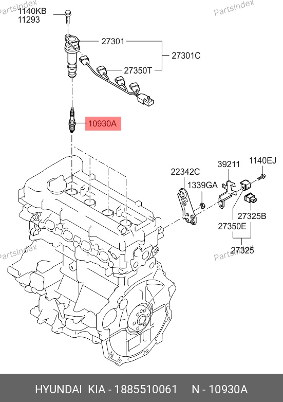Свеча зажигания HYUNDAI / KIA 1885510061