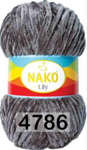 Моток Nako Lily 4786 - серый 180 м 100 г