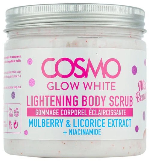 Cosmo скраб Cosmo Lightening Body Scrub Mulberry and Licorice Extract -Осветляющий скраб для тела с экстрактом шелковицы и лакрицы 500 мг для тела 500 г