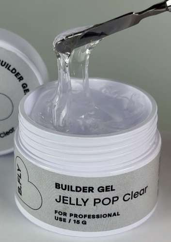 Гель муссовой текстуры B-Fly JELLY POP Clear для форм, с плотной полимеризацией, 15 мл