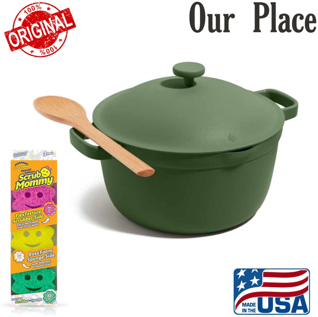 Кастрюля 5.2 л, OUR PLACE USA Perfect Pot Sage 26 см керамика