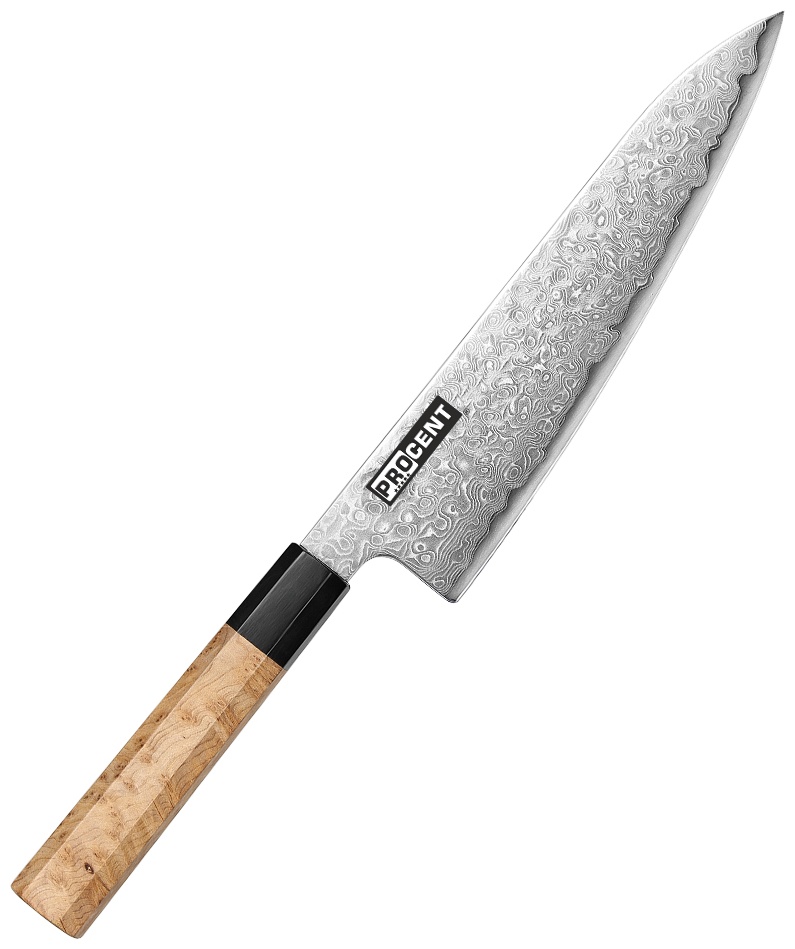Шеф-нож Procent PM8B-CS, лезвие: дамасская сталь 1 шт