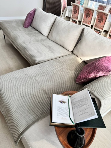 Makhome дивандек для дивана, для кресла, для пуфа Вертикаль Серобеж серый 90*210, 90*160, 90*90, 45*45, 45*45