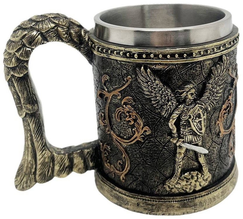 Кружка Kingsley , 400 мл, нержавеющая сталь, латунь, акрил, эмаль, 1 шт.