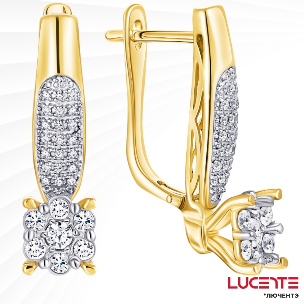 Серьги Lucente Бриллианты Якутии 1553S вес 3.58 г золото, бриллиант