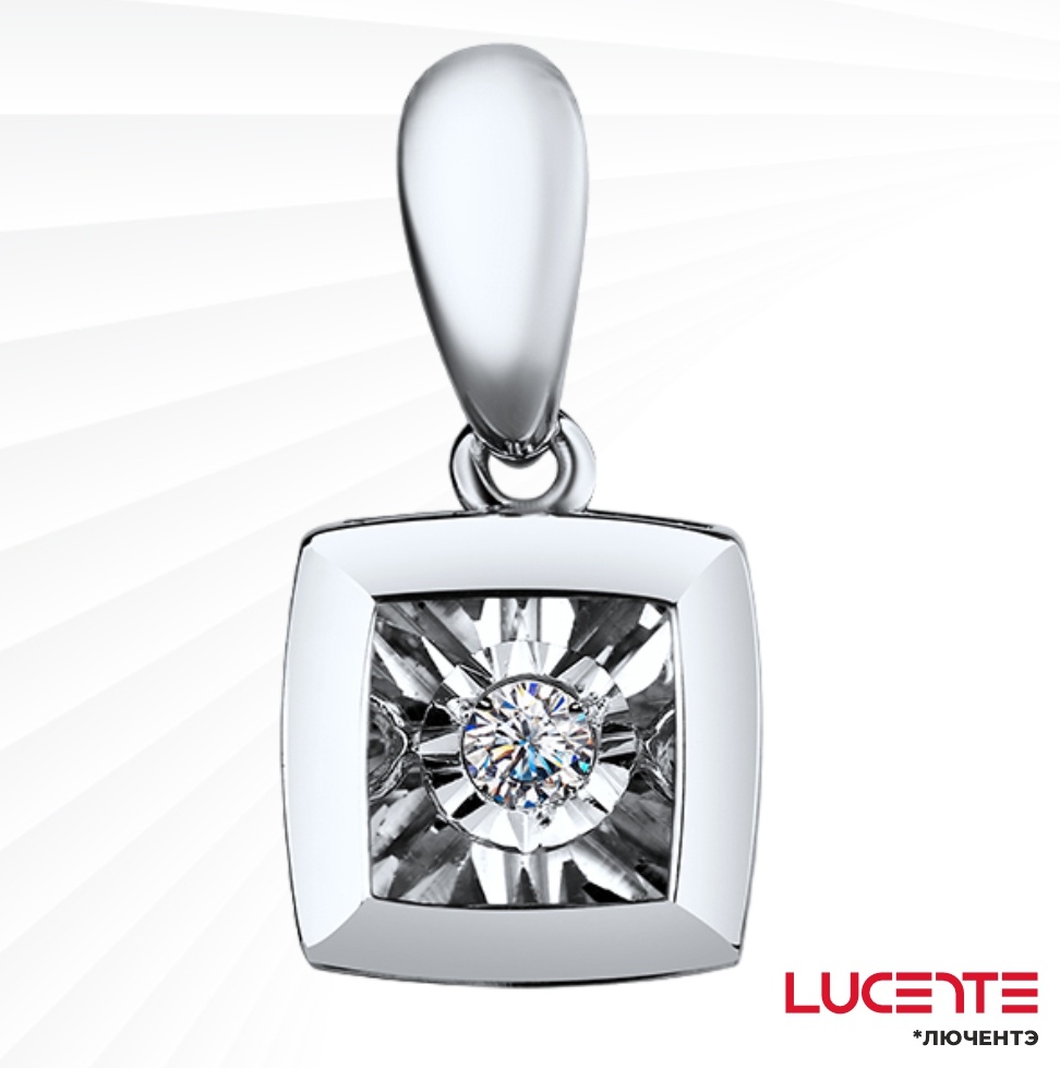 Подвеска Lucente Бриллианты Якутии PEN-LU-585-21902634 вес 0.931 г золото, бриллиант