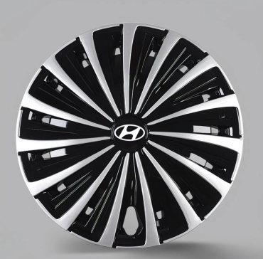 HYUNDAI / KIA 21878754 колпак 15 серебристый, черный 1 шт для легкового автомобиля