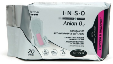 INSO прокладки Прокладки Anion O2, normal, 20 шт. 20 шт