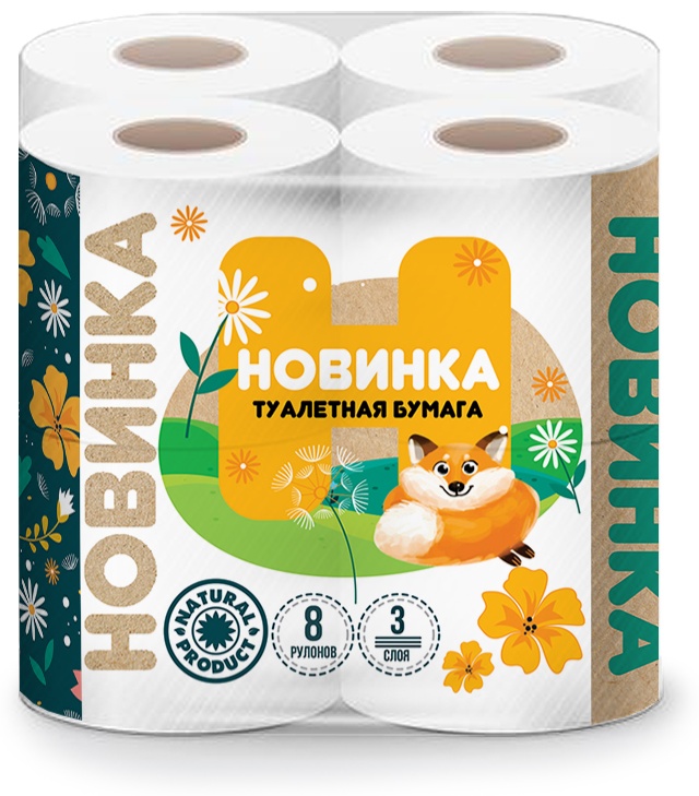 Мягкоff туалетная бумага 3-слойный 48 шт, первичная целлюлоза