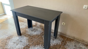 Обеденный стол A STEEL А steel, 110х65x75 см, ЛДСП, графит