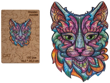 Пазл Кот WPC 100 деталей WOODEN PUZZLES