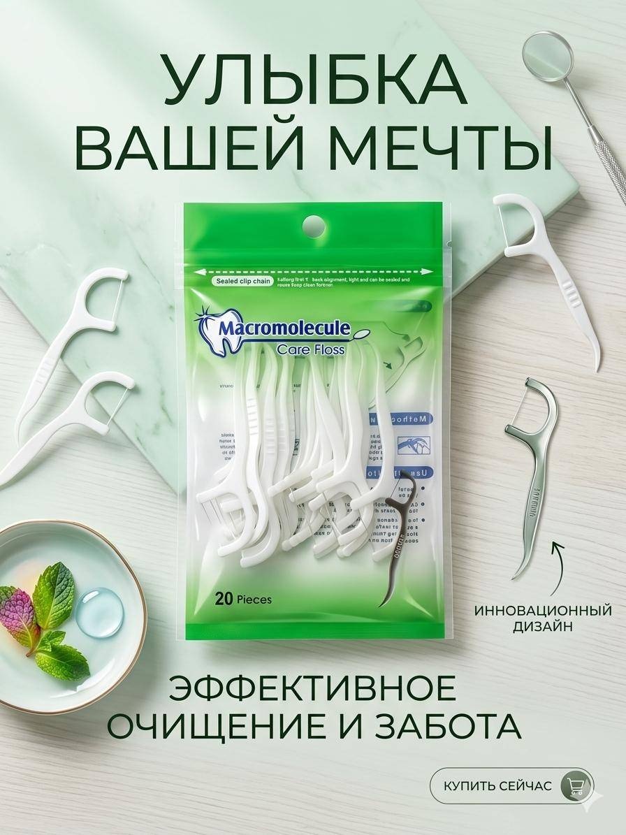 Macromolecule Care Floss 1 шт флоссер 2 м