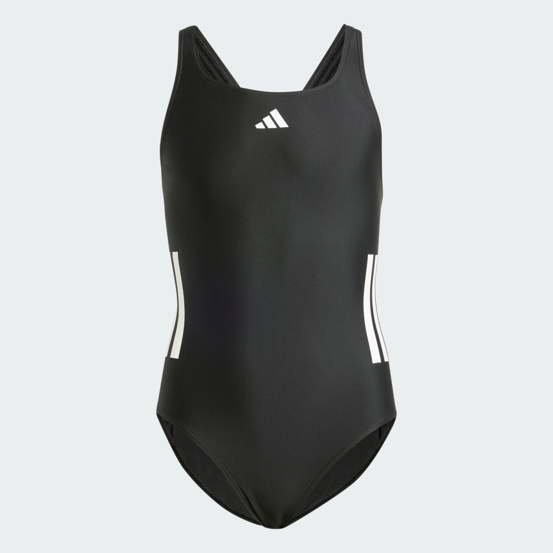 Слитный купальник adidas 3S BLD SWIMSUIT черный