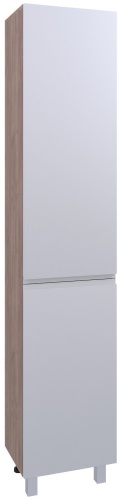 Шкаф-пенал напольный AVK A4 П 2Д 350 К, 35x32x180 см, белый, коричневый