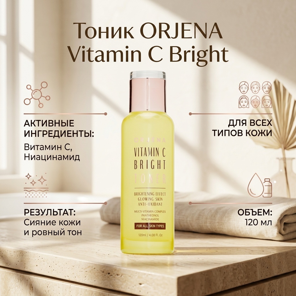 ORJENA тоник Vitamin C Bright Toner 120 мл