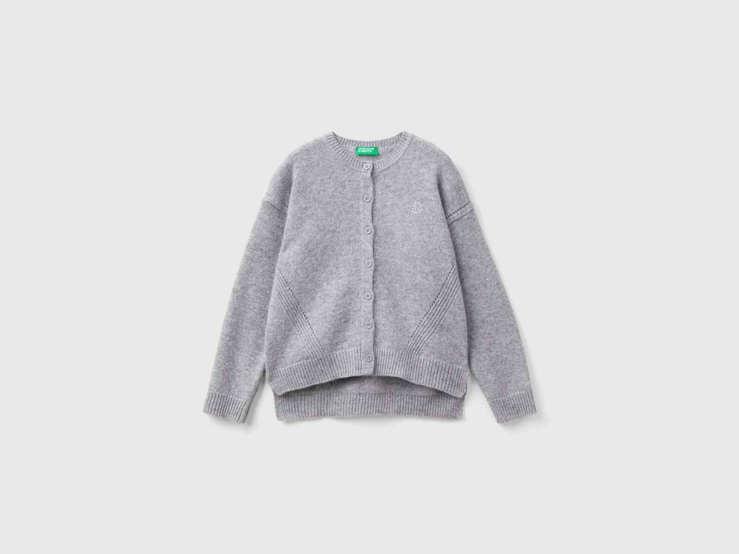 Кардиган UNITED COLORS OF BENETTON серый