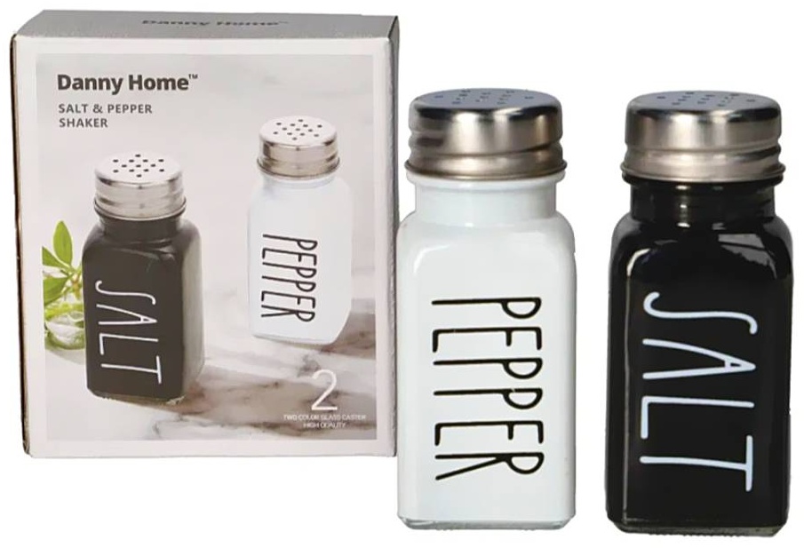 Danny Home солонка SALT& PEPPER SHAKER, нержавеющая сталь, стекло