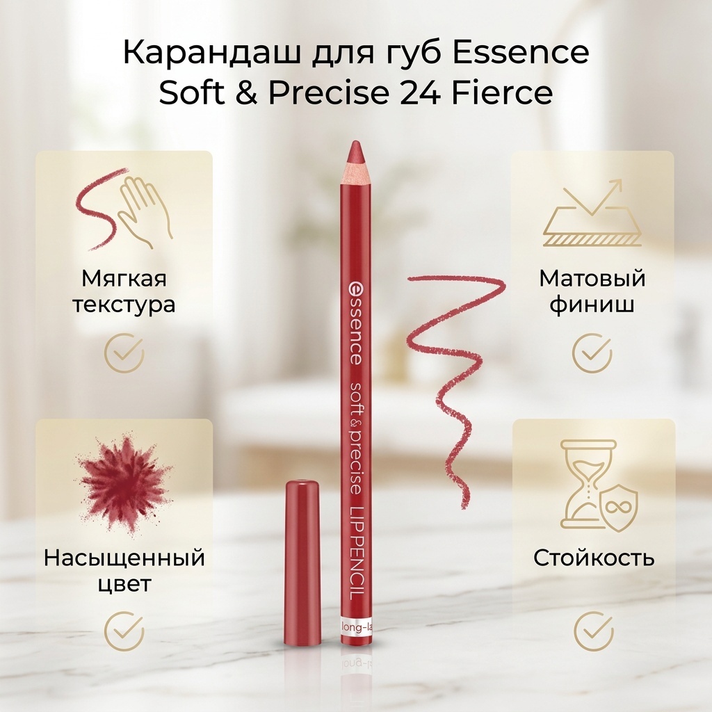 Essence Soft Precise карандаш 24 Fierce