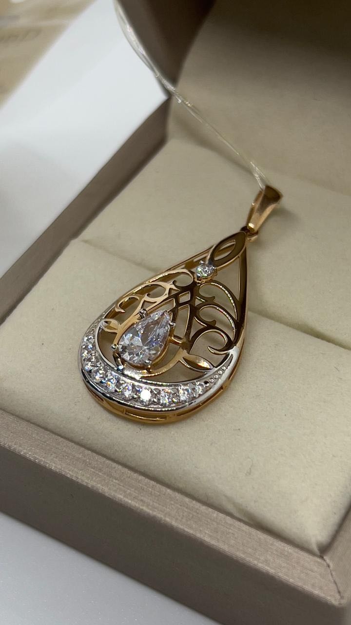 Подвеска Diamond Union 871196427 вес 2.66 г золото, фианит