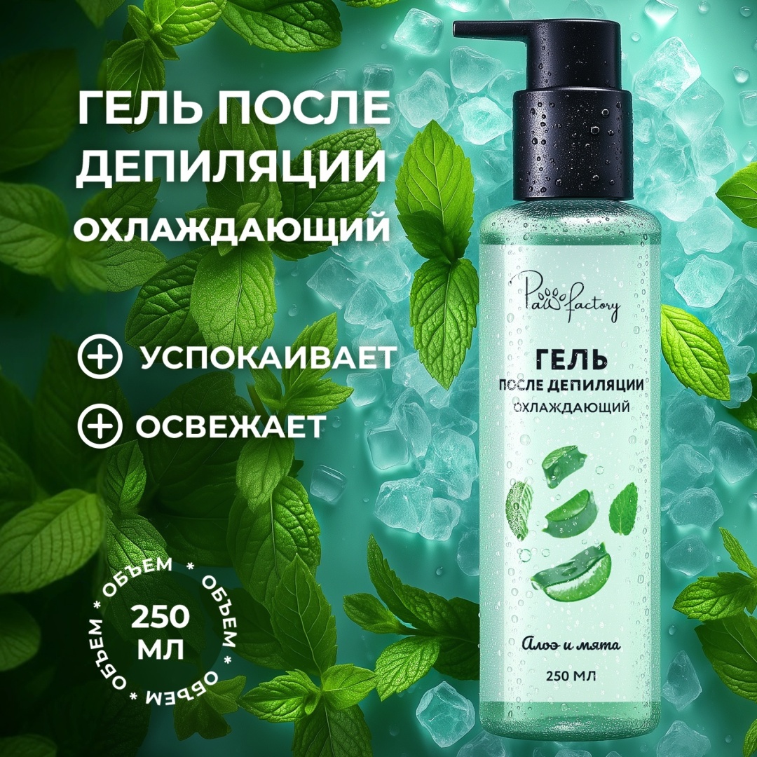 PAW FACTORY гель после депиляции, для тела 250 мл