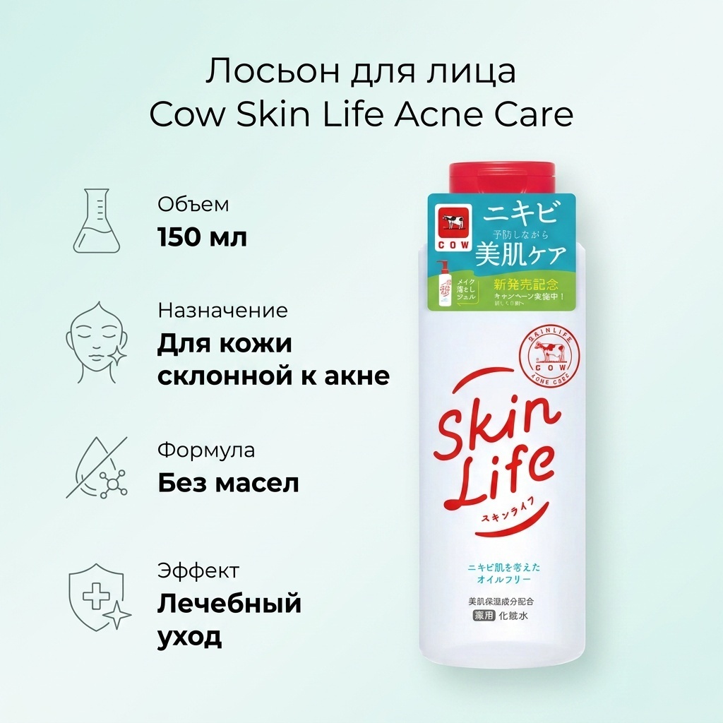 Cow лосьон Skin Life Acne Care 150 мл