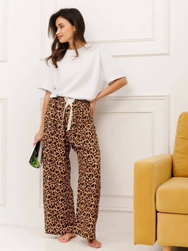 Брюки Elle Silk черный, коричневый