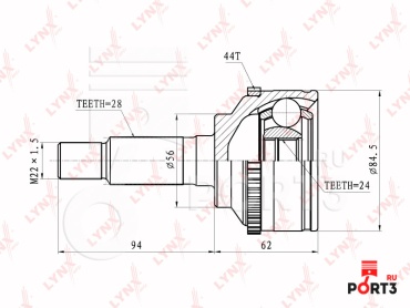 LYNXauto шрус наружный CO5112A