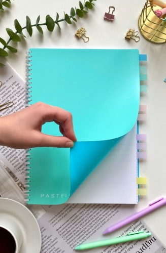 Общая тетрадь Полином Pastel Collection Mint/Blue Арт 3416, 96 л, А4, клетка, мягкая обложка, 1 шт