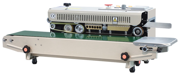 Запайщик пакетов Hualian Machinery FRB-770I (горизонт.) Роликовый (конвейерный) запайщик с правой подачей