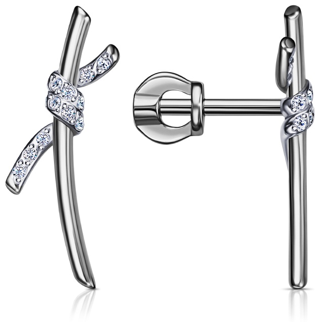 Серьги Lucente Silver EAR-LU-925-527210 вес 1.26 г серебро, фианит