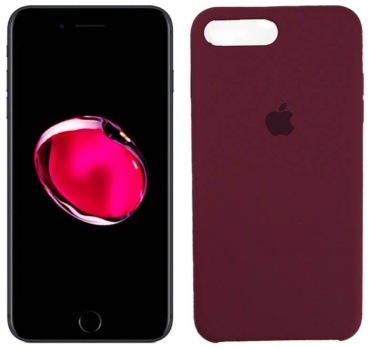Чехол для Apple iPhone 7 Plus, iPhone 8 Plus бордовый